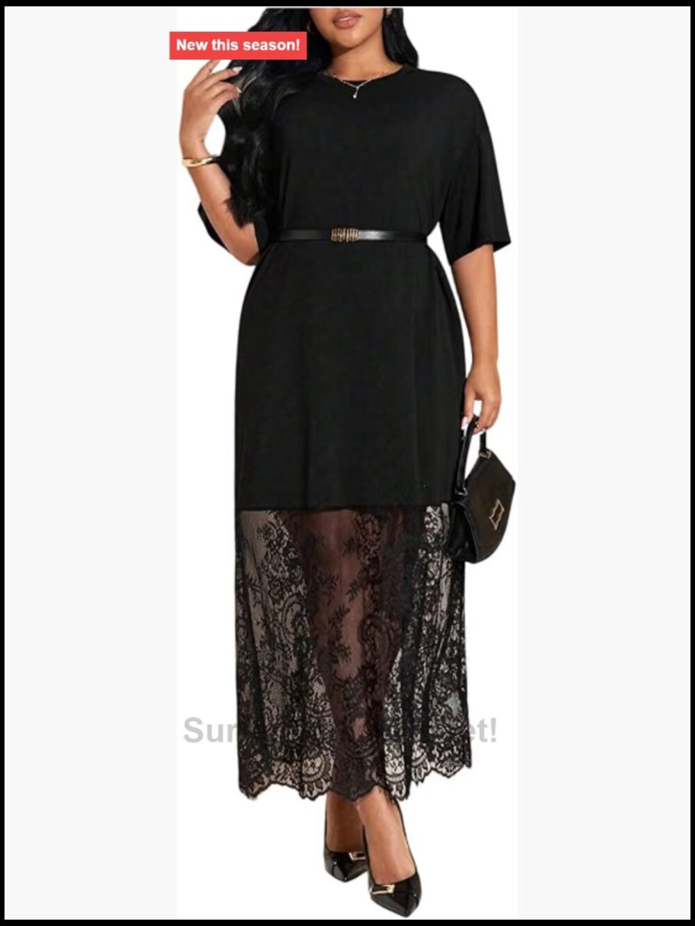 Women's Plus Size Lace Maxi Dress Cocktail Club Outfit Casual Bridal Birthday